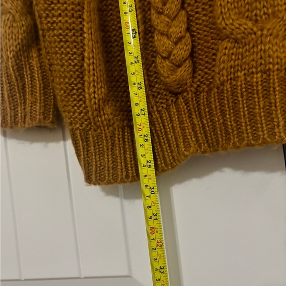 Cable Knit Turtleneck Sweater - Brown - Picture 4 of 7